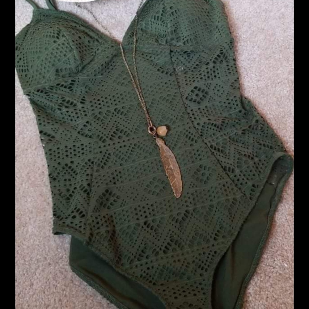 Dark green swimsuit